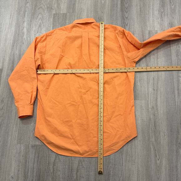 Vintage Polo Ralph Lauren Blake Button Down Shirt Men's Medium Orange Preppy 90s - Picture 6 of 7